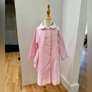NWT Vintage Betti Terrell Pink Girls Coat with Bonnet